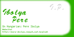 ibolya pere business card